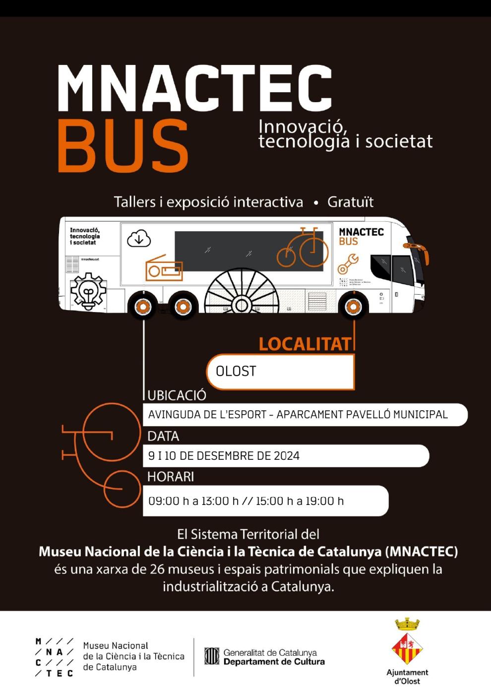 El MNACTECBUS serà a Olost els dies 9 i 10 de desembre